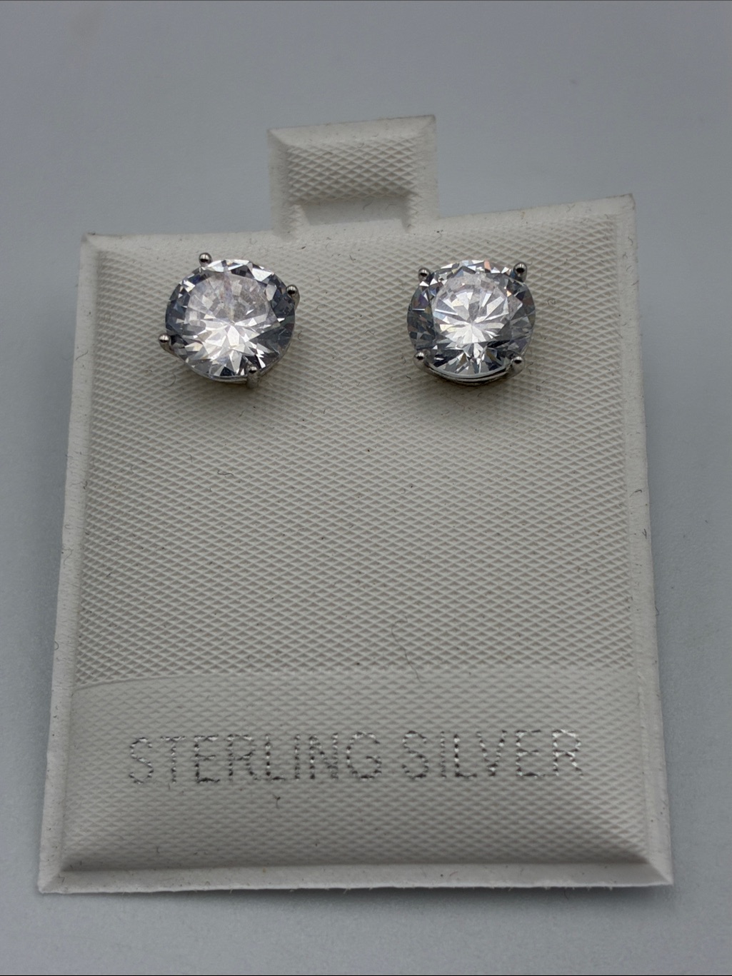 Sterling Silver Moissanite Stud Earrings